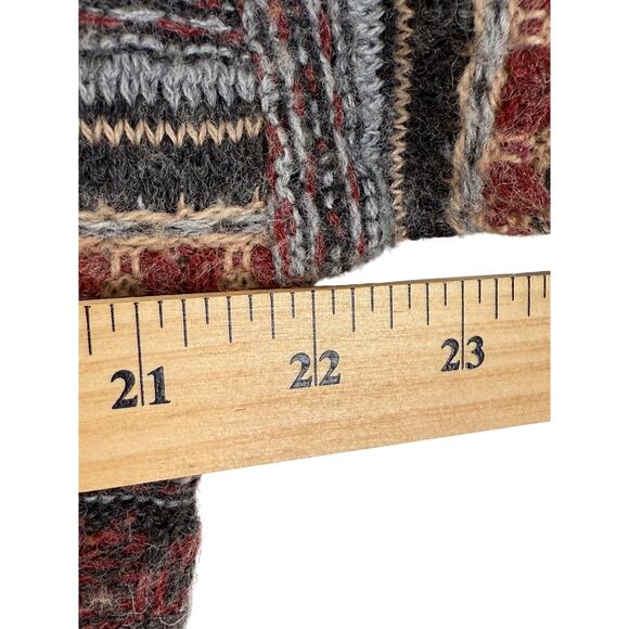 VTG Maglia Donna Knit Sweater Womens M L 90s Italian Striped Oversized Western - Picture 4 of 6